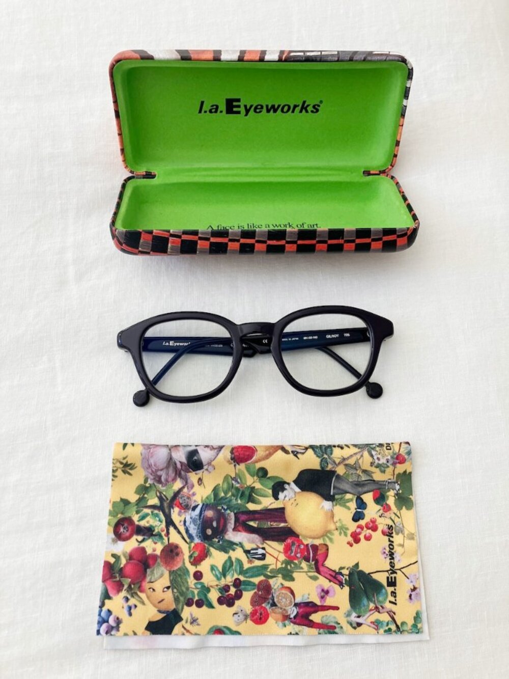 l.a.Eyeworks Gilroy Eyeglasses Frames Ichiban Used Excellent w/ Case & Cloth